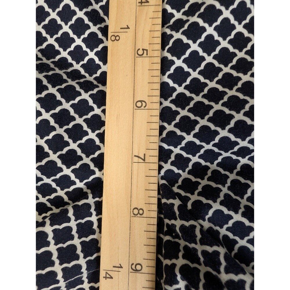 Talbots Capri Cropped Pants Womens 8P Straight Mid Rise Geometric Blue White - Picture 5 of 9